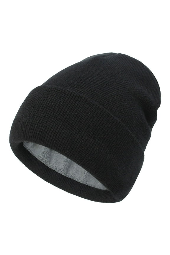 Lined Beanie Hat for Men Women Knitted Winter Wool Beanies Skull Cap Warm Watch Hat