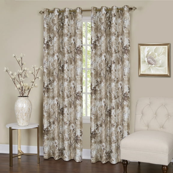 Lined Blackout Grommet Window Curtain Panels,50 Inch Width, 84 Inch Length Tranquil,Blackout Soft Polyester Drapes & Dressing for Bedroom Living & Dining Room(Beige,50" W x 63" L (2-Pack)
