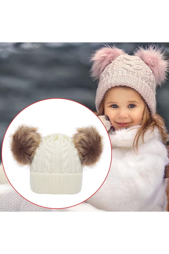 Lined Boys Girls Hat Cap Hat Knitted Kids Pom Winter Toddler Hat Baby Hats Snow Hats Men Big Mad Trapper Hat Rabbit Hats Men Trapper Hat Women Cold Hat Hat for Snow Women Trapper Hat Cool Winter Hats