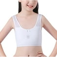 thumbnail image 1 of Lined Bras for Girl New Girls' Underwear Development Period Base Strap Strapless Bra Girls' Student Bra Style B-44 White S, 1 of 4