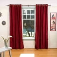 thumbnail image 1 of Lined-Burgundy Ring / Grommet Top Velvet Curtain / Drape  -80W x 120L-Piece, 1 of 2