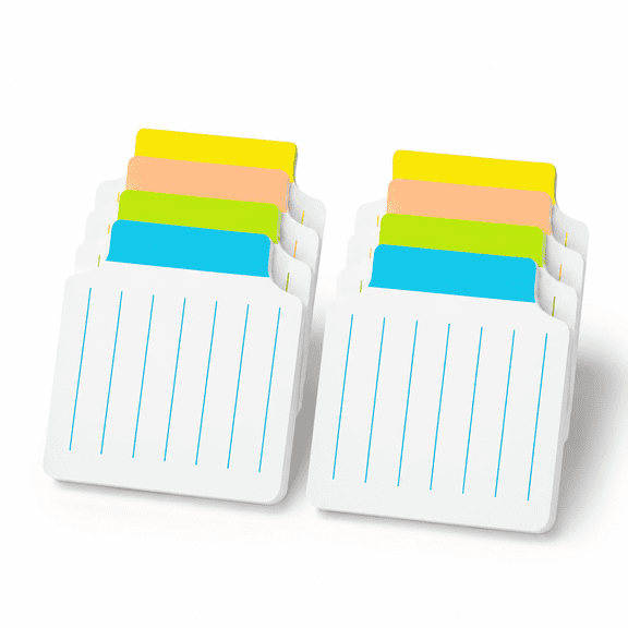 Lined Divider Sticky Notes Tabs, 2 2/3 x 2 7/8 Inches White, 120 Total Sheets