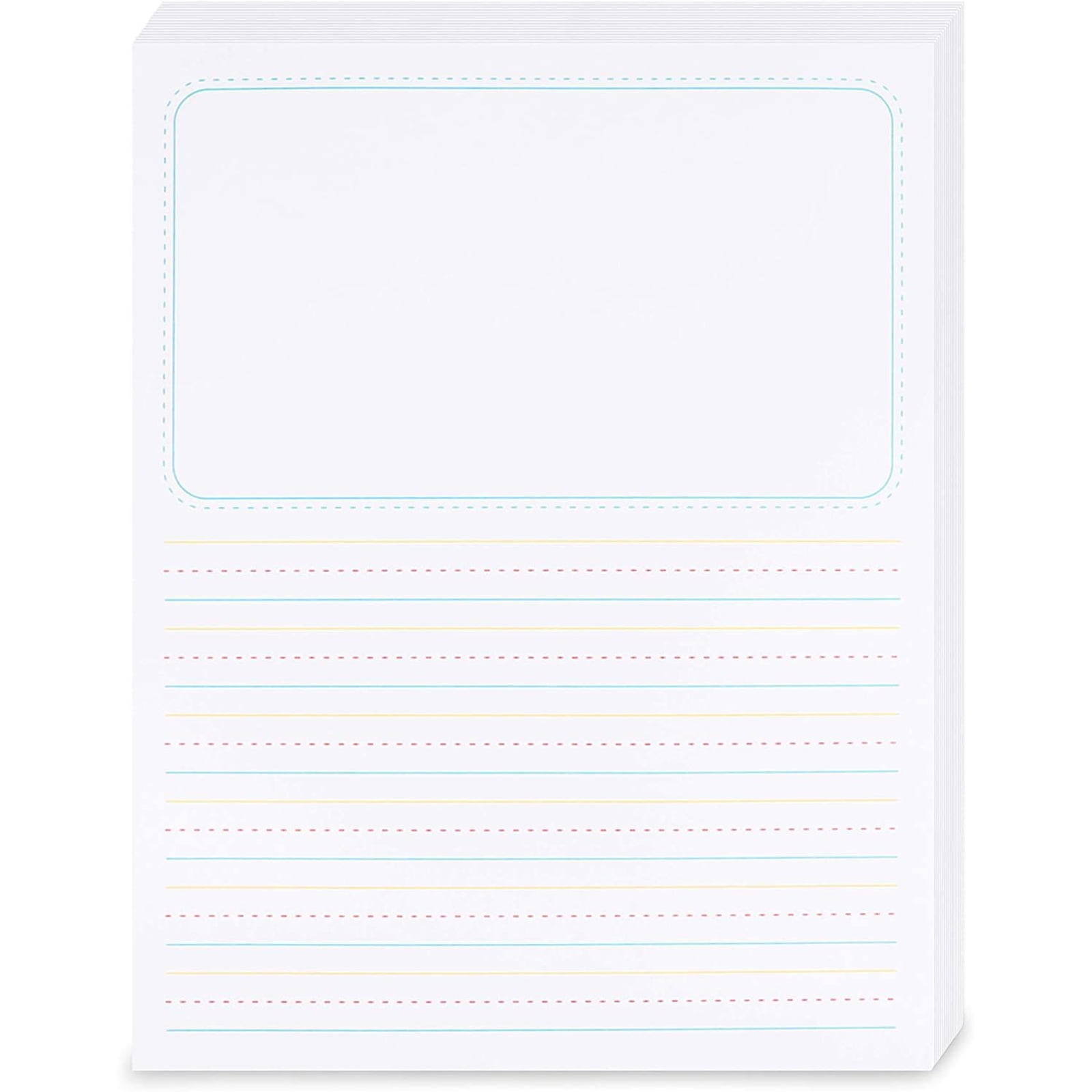 Lined Handwriting Paper Sheets, Story Telling Pages for Kids (8.5 x 11 In,  150 Pack) 