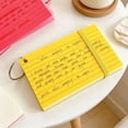 thumbnail image 1 of Lined Index Cards 3x5, Flash Cards with Ring,Ruled Note Cards with PP Cover & Elastic Strap,for Studying Vocabulary, Office, Home(Yellow), 1 of 9