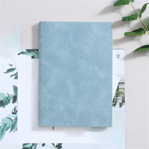 Lined Journal Notebook, 200 Numbered Pages per Pack, A5 Notebook 8.3" × 5.7", Leather Softcover, 100 GSM Thick Paper, for Writing, Work, School (Sky Blue)