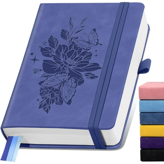 Lined Journal Notebook 365 Pages, A5 Leather Journals for Writing Women & Men, Hardcover Notebook with 100GSM Thick Paper, Daily Journal Notebook for Travel, Work, School, Note Taking, College Ruled