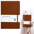 thumbnail image 1 of Lined Journal Notebook 8.35 X 5.71 Inch Hardcover Leather Notebook For Work Wide Ruled Notebook Journal For Women Men 200 Thick Paper Lay Flat A5 notebook for recording, 1 of 9
