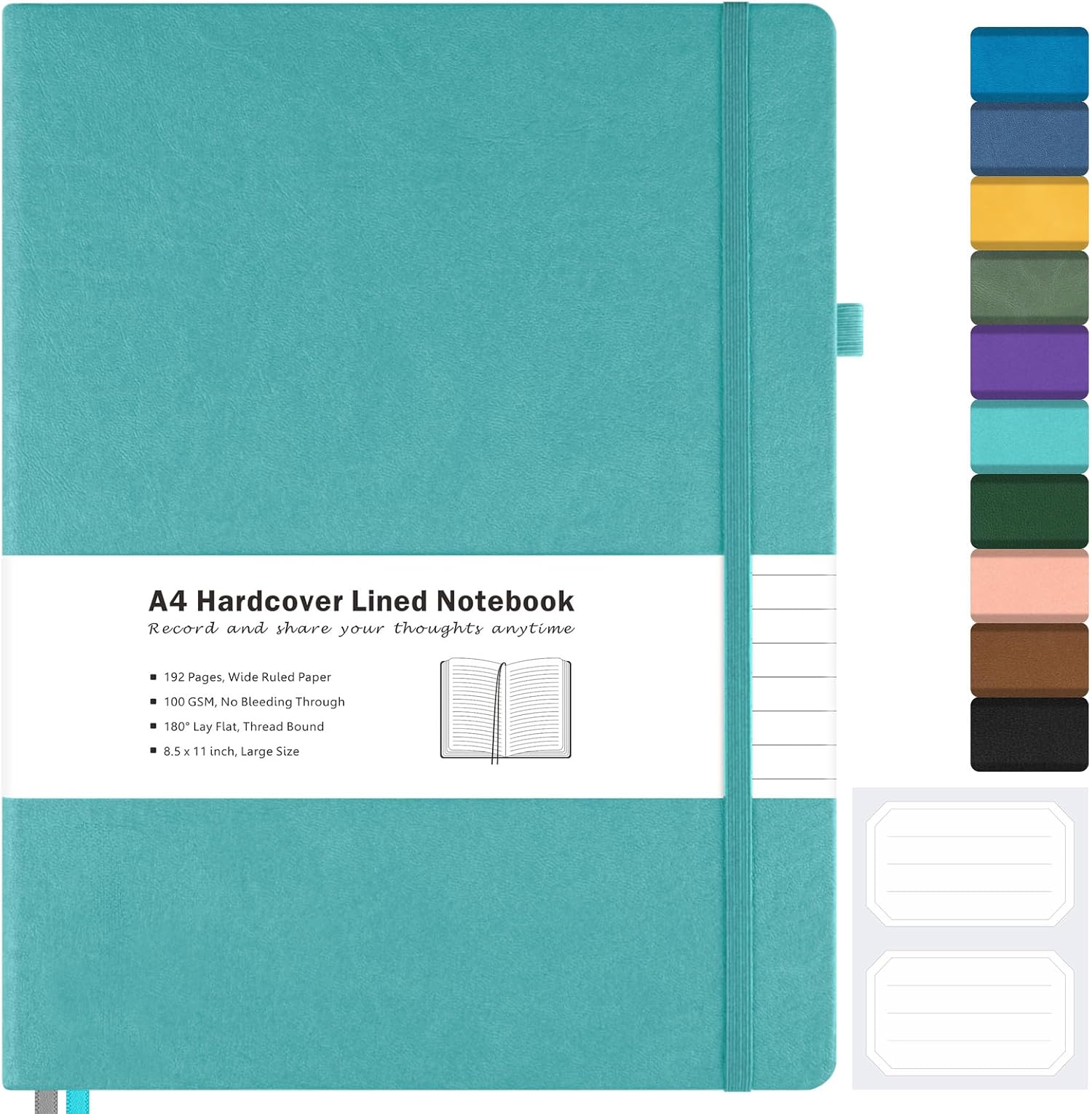 Wide Ruled Color Paper Journal Lined Journal Notebook, 8.5