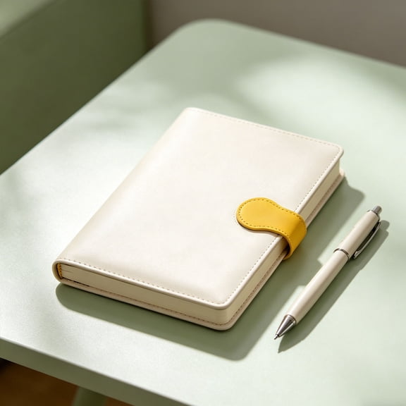Lined Journal Notebook ,A5 Personalized Hardcover Leather Journal for Men Women,200 Pages 100 GSM Thick Paper College Ruled Notebooks for Work Travel Writing Diary 5.7" X 8.3" Yellow