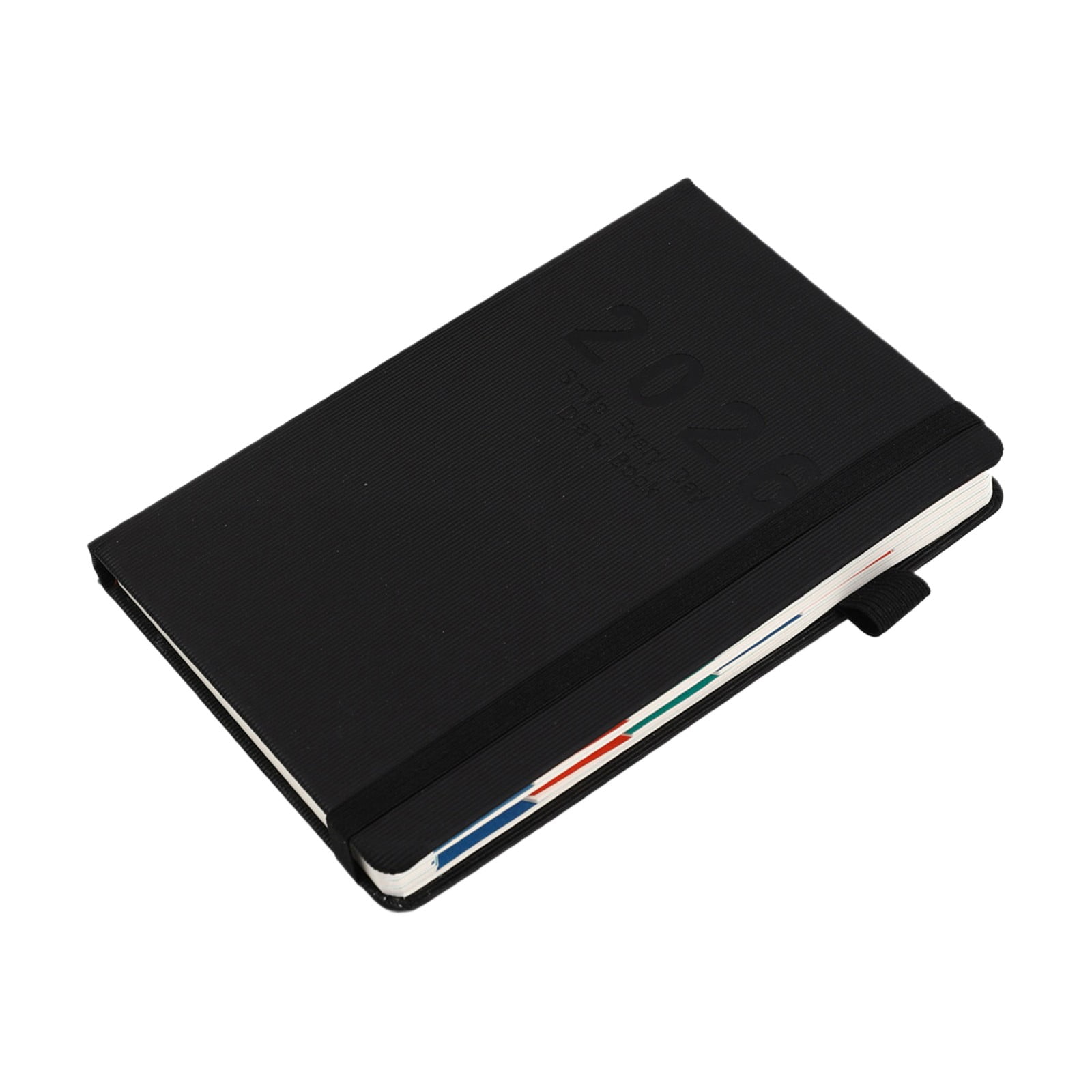 Lined Journal Notebook Diary Book, A5-8.27" x 11.6", Thick Notebooks Pages, Hardcover Notepad with Pen Holder for Journaling, Work, and Gift, 400 Pages/200Sheets, 1Pc, Multicolor(Black,8.4x5.7")