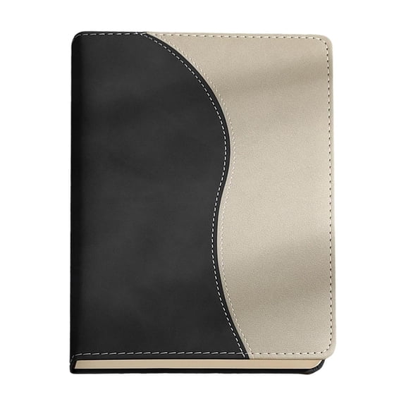 Lined Journal Notebook, Medium College Ruled Work Notebook with Pocket Hardcover Vegan Leather Journal for Women Men School Office