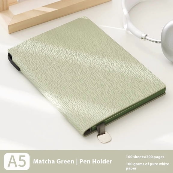 Lined Journal Notebook for Women A5 Softcover PU Leather Journals for Writing, College Ruled Notebooks for Work School-green