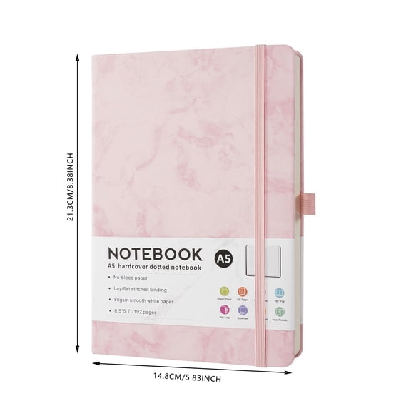 Lined Journal Notebooks with Pen Loop, Hardcover Notebook Journal for Work, 100Gsm Thick Paper, Medium Size