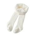 thumbnail image 1 of Lined Leggings for Toddler Cotton Knit Thermal-Lined Girls Pantyhose Kids Pantihose Child Stocking(L 12-24 Months,White), 1 of 6