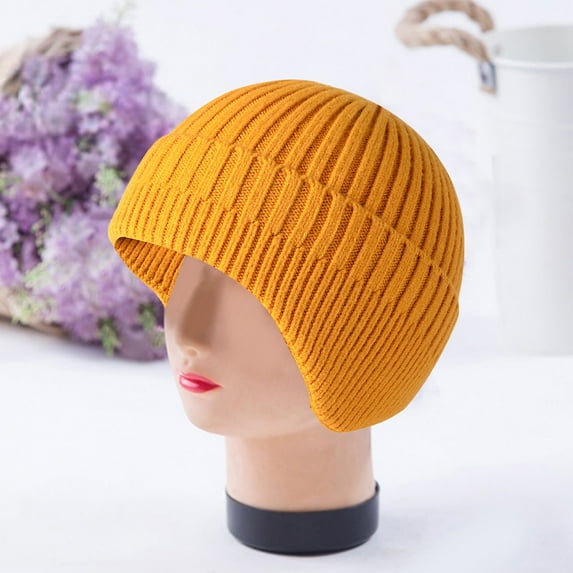Lined Men Beanie Slouchy Knit Skull Cap Warm Stocking Hats Guys Women Striped Winter Beanie Hat