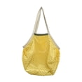 thumbnail image 1 of Lined Mesh Shopping Bag, Colorful Beach Tote, Heavy Duty Handheld Grocery Bag for Daily Use, Foldable Market Tote, Reusable Produce Bag for Shopping​, Yellow, 1 of 7