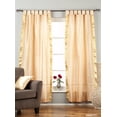 thumbnail image 1 of Lined-Misty Rose  Tab Top  Sheer Sari Cafe Curtain / Drape - 43W x 24L - Pair, 1 of 2