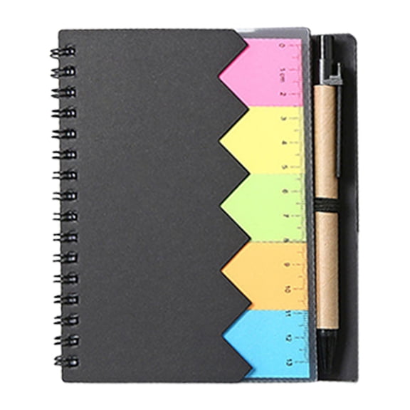 Lined Notebook with Pen & Colorful Sticky Tabs,Small Pocket Journal with Divider Tabs Portable Writing Notepad for School Business 2026 New Kilougeis
