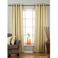 thumbnail image 1 of Lined-Olive Green Ring Top Matka Raw Silk Curtain / Drape  - 60W x 96L - Piece, 1 of 2