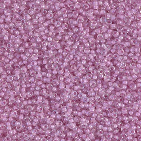 Lined Pale Lilac AB Miyuki Seed Beads 15/0 15-92201-TB