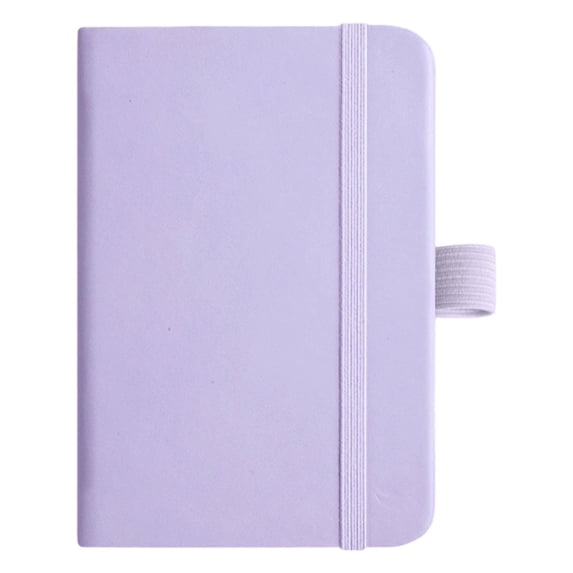 Lined Pocket Notebook,Small Notebook Journal Notebook,3.14 X 4.33 Inche Small Pu Leather Pocket Notebooks with Pen Holder and Elastic Closure,Mini Note Pads,Compact Journals for Note Taking,Purple