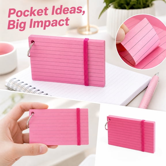 Lined Post It Notes, Sticky Notes with Lines, Large Post It Notes Memo Pads, 110GSM Bleedproof Paper for Daily To Do List and Planning, 1 Count
