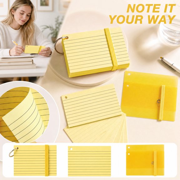 Lined Post It Notes, Sticky Notes with Lines, Large Post It Notes Memo Pads, 110GSM Bleedproof Paper for Daily To Do List and Planning, 1 Count