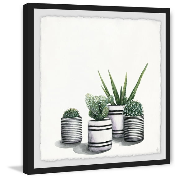 Lined Pots Framed Painting Print