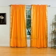 thumbnail image 1 of Lined-Pumpkin Rod Pocket  Sheer Sari Curtain / Drape  - 60W x 63L - Piece, 1 of 4