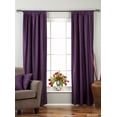 thumbnail image 1 of Lined-Purple Tab Top  Velvet Cafe Curtain / Drape / Panel  - 43W x 36L - Piece, 1 of 2