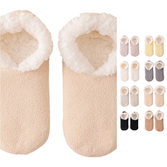 Lined Slipper Socks for Thick Warm Indoor Footwear with Grip and Cozy Floor Socks Slipper Socks Toddlers