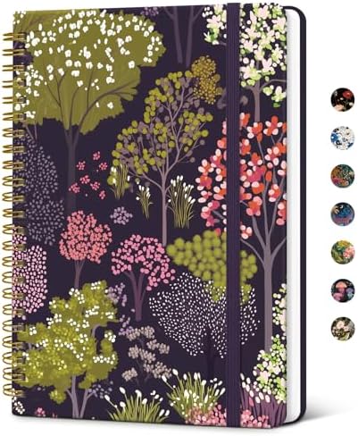 Notebook Pages Pretty Lined Spiral Journal Notebook for Women, A5 Cute College Ruled ...