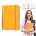 thumbnail image 1 of Lined Spiral Journal Notebook for Women & Men, 140 Pages, College Ruled Hardcover Notebook for Work & Note Taking, Journals for Writing, A5(6 x 8in) - Orange, 1 of 9