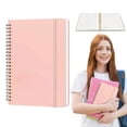 thumbnail image 1 of Lined Spiral Journal Notebook for Women & Men, 140 Pages, College Ruled Hardcover Notebook for Work & Note Taking, Journals for Writing, A5(6 x 8in) - Pink, 1 of 9