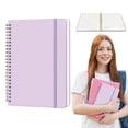 thumbnail image 1 of Lined Spiral Journal Notebook for Women & Men, 140 Pages, College Ruled Hardcover Notebook for Work & Note Taking, Journals for Writing, A5(6 x 8in) - Purple, 1 of 9