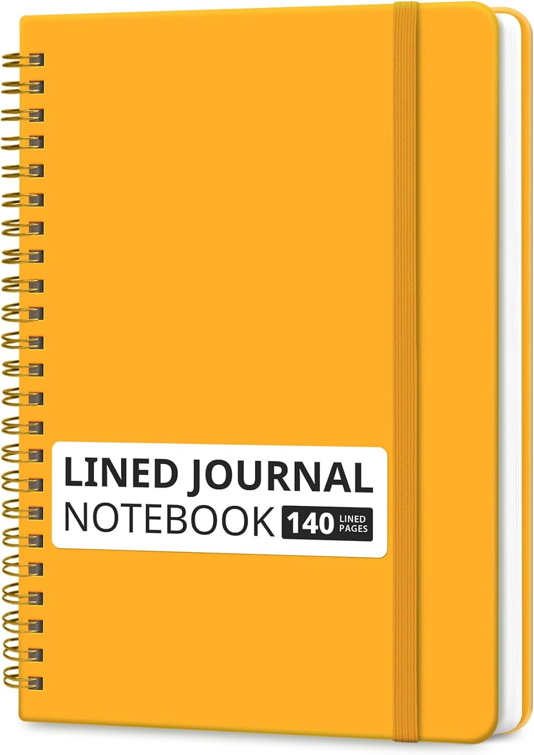 Lined Spiral Journal Notebook for Women & Men, 140 Pages, College Ruled ...
