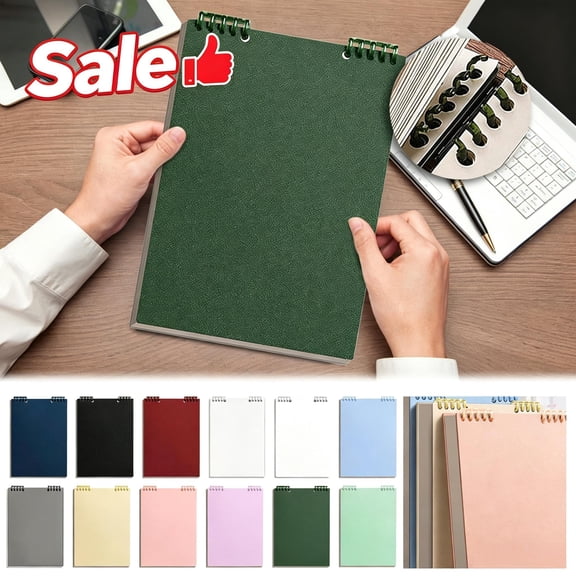 Lined Spiral Journal Notebook for Women & Men, 60 Pages, Durable Hardcover, Refillable Journal for Daily Writing, Note-Taking, Sketching & Doodling, Versatile for Home & Office Use