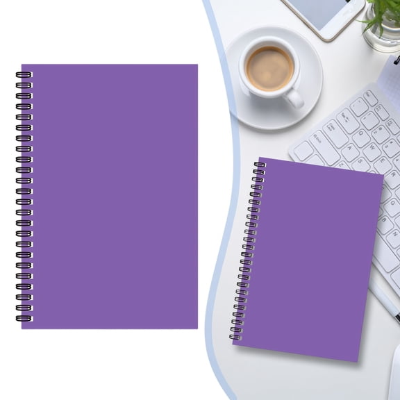 Lined Spiral Journal Notebook for Women & Men, 8.3" x 5.5",50 Sheets/100 Pages Notebook, A5 Hardcover Notebook for Office, Line Paper Journal Notebook, Durable Cover Spiral Bound Notebook,Purple
