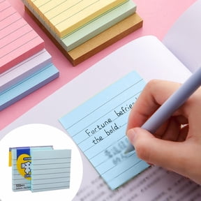 Lined Sticky Notes 3X3 in Post Ruled Stickies Super Sticking Power Memo Pads,Aesthetic Vintage Self-Sticky Note Pads,for office, Study, and Daily Life Organization(B,Post It Note X1)