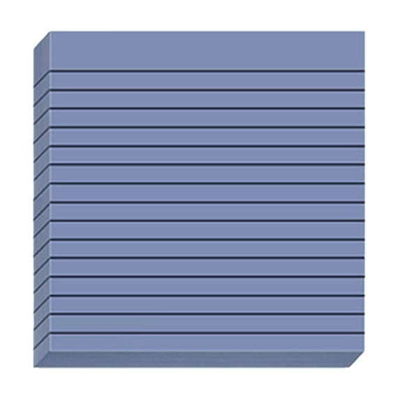 Lined Sticky Notes 3x3 Inches, Light Purple Black Ruled Self-Stick Pads, Easy to Post for Home, Office, Notebook, 1 Pack (30 Sheets/Pad) Blue