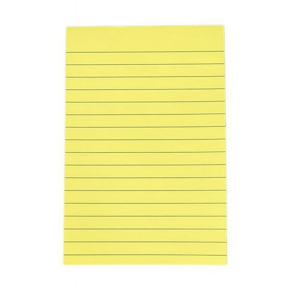 Lined Sticky Notes,Bright Stickies,4x6 Sticky Notes with Lines Self-Stick Note,Post Memos,Big Square Sticky Notes,Bulk Sticky Memo Pad for Office,Meeting,50 Sheets/Pad(Yellow)