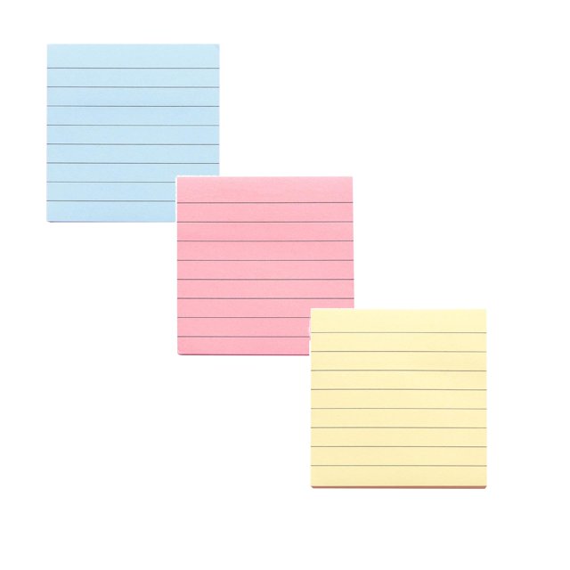 Lined Sticky Notes Pastel Ruled Post Stickies It Super Sticking Power