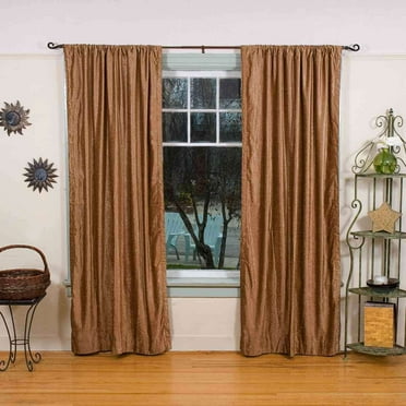 Lined-Taupe Rod Pocket  Velvet Curtain / Drape / Panel   - 60W x 84L - Piece