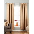 thumbnail image 1 of Lined-Taupe Tab Top 90% blackout Cafe Curtain / Drape - 43W x 36L - Piece, 1 of 2