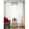 thumbnail image 1 of Lined-White Tab Top  Velvet Curtain / Drape / Panel   - 43W x 120L - Piece, 1 of 2