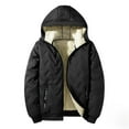thumbnail image 1 of Lined Winter Coat With Stand Collar Hooded Warm Jacket For Cold Weather Outdoor Activities, 1 of 3