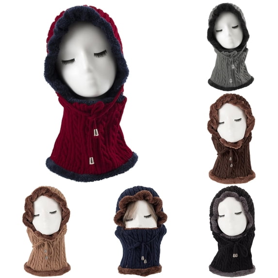 Lined Womens Hat Winter Hat Scarf and Set Womens Winter Hat Middle and And Warm Earmuffs Hat and Scarf Integrated Mens Winter Men Winter Hat Mens Winter Baseball Cap Womens Mad Hat Mens
