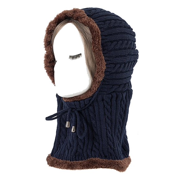 Lined Womens Wool Hat Winter Hat Scarf And Set Womens Winter Hat Middle And Old And Old Warm Earmuffs Hat And Scarf Integrated Winter Hat Trapper Hat Men Large Heated Hat for Men Hats for Women Cute