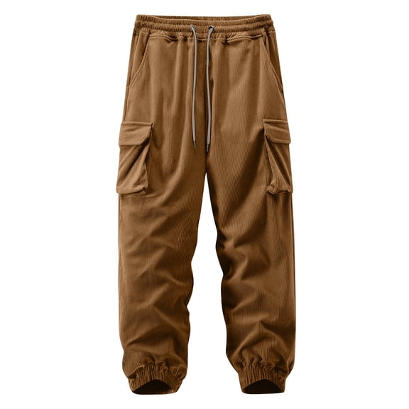 Lined Work Pants, Men Big And Tall Pocket Jeans Men Pantalones Cargo Pants For Men Flannel Lined Mens Hiking Pants Wear Hunting Pants Pantalones Para L Yellow