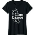 thumbnail image 1 of Linedance Flowers Dancer Line Dance Western Cowgirl Gift T-Shirt, 1 of 3